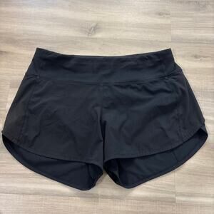 Lululemon Speed Up Short Long 4" Women Size 8 Black